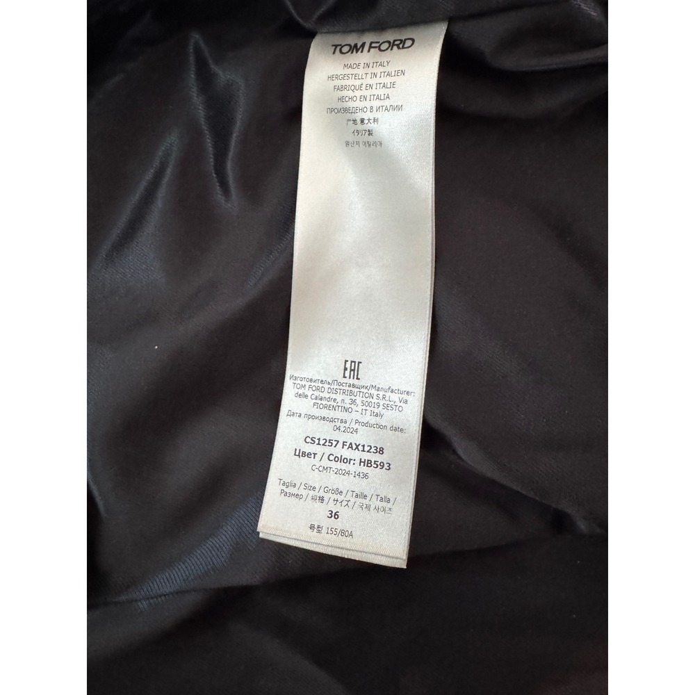 Tom Ford Midnight Blue Wool Military Cropped Jacket Gold Buttons CS1257 Size 36 - Picture 5 of 16